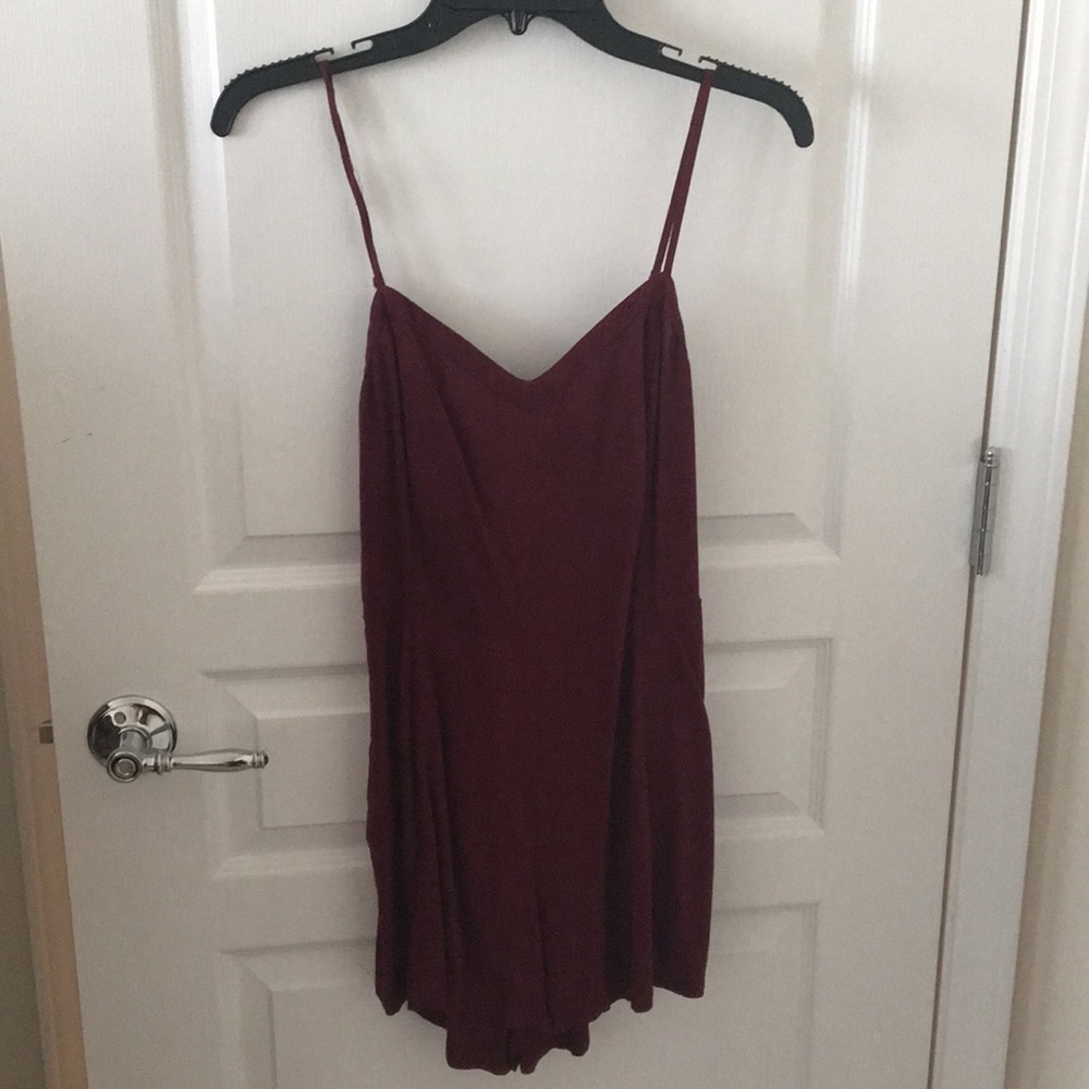 Burgundy Romper